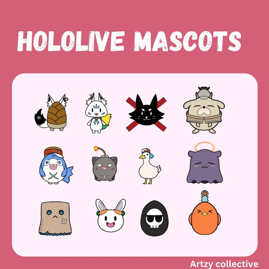 HOLOLIVE MASCOTS stickers | Shopee Philippines