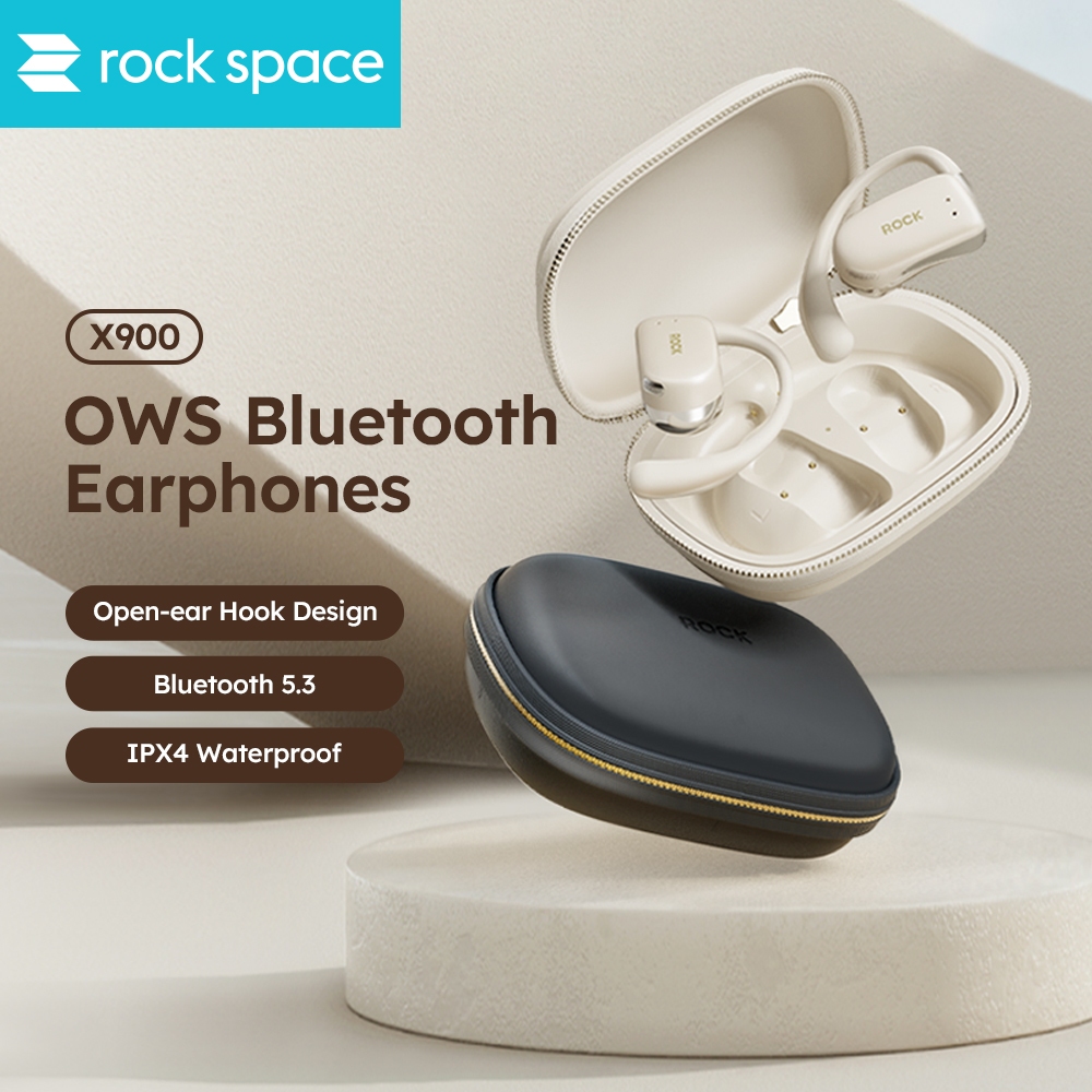 Rock Space X900 OWS Bluetooth 5.3 Earphones Open Ear Wireless Earbuds ...