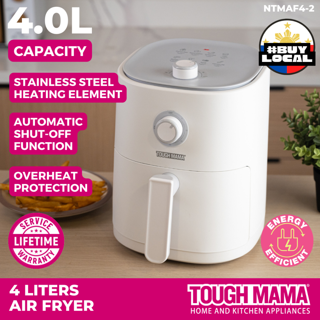 Tough Mama Air Fryer NTMAF4-2 White/Gray 4L Automatic Multifunctional ...