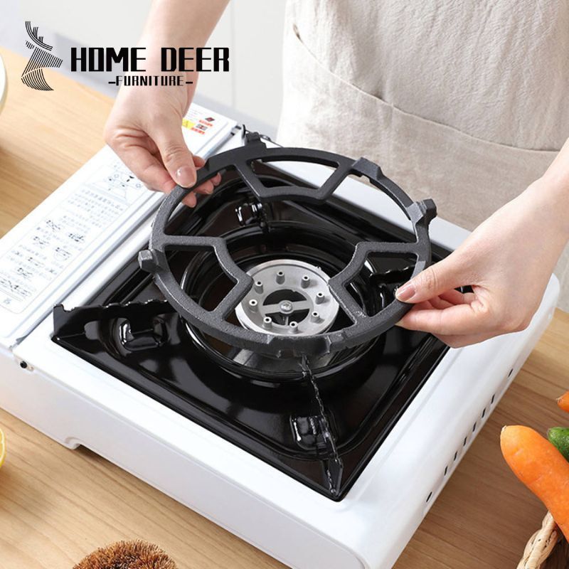 HomeDeer Wok Pan Stand Supports Rack Cast Iron Burners Stove Cookware