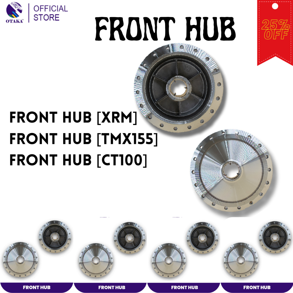 FRONT HUB/WHEEL HUB for XRM, TMX155, CT100 OTAKA MOTORCYCLE (JAPAN