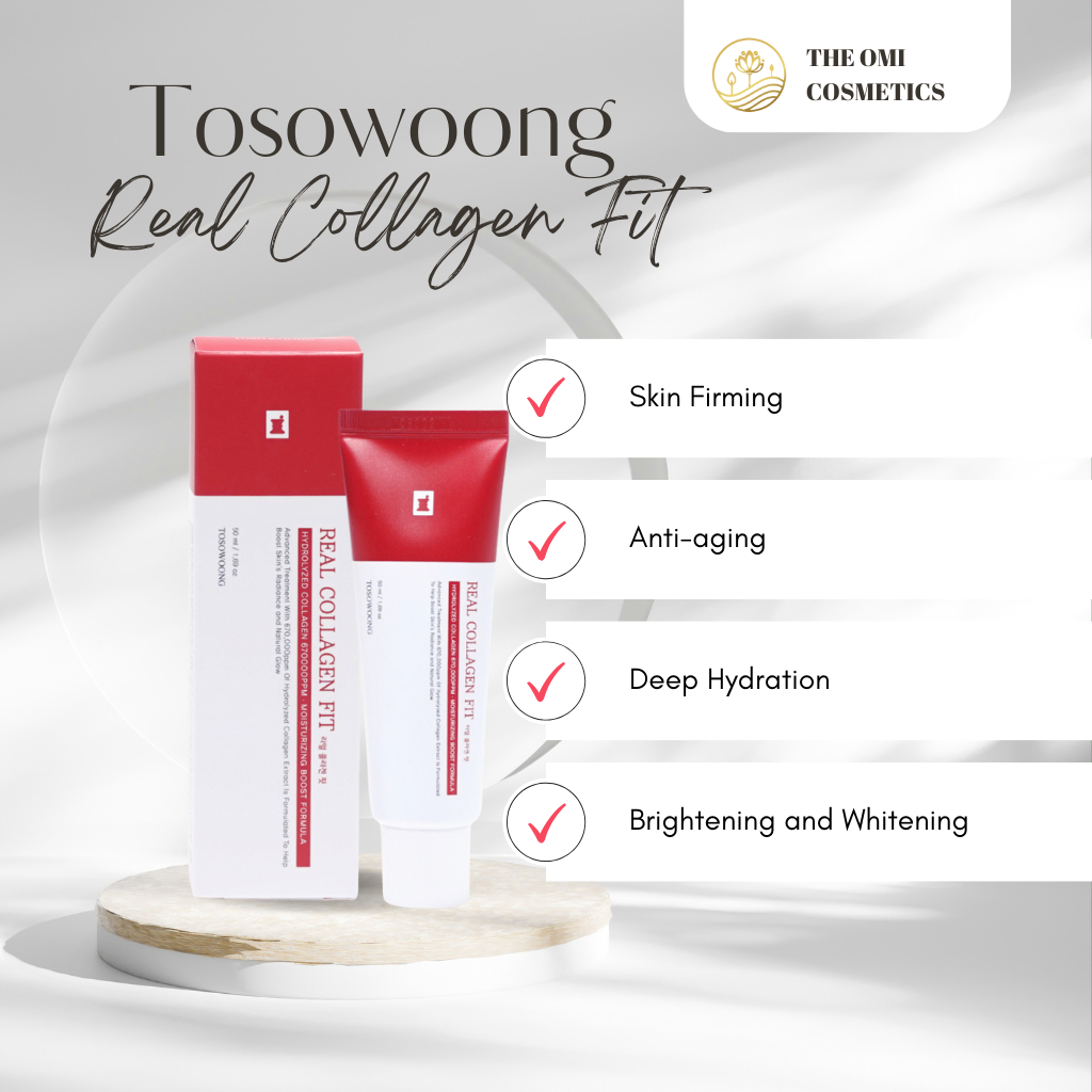 Tosowoong Real Collagen Fit Gives A Natural Glow to The Skin 50g Cream ...