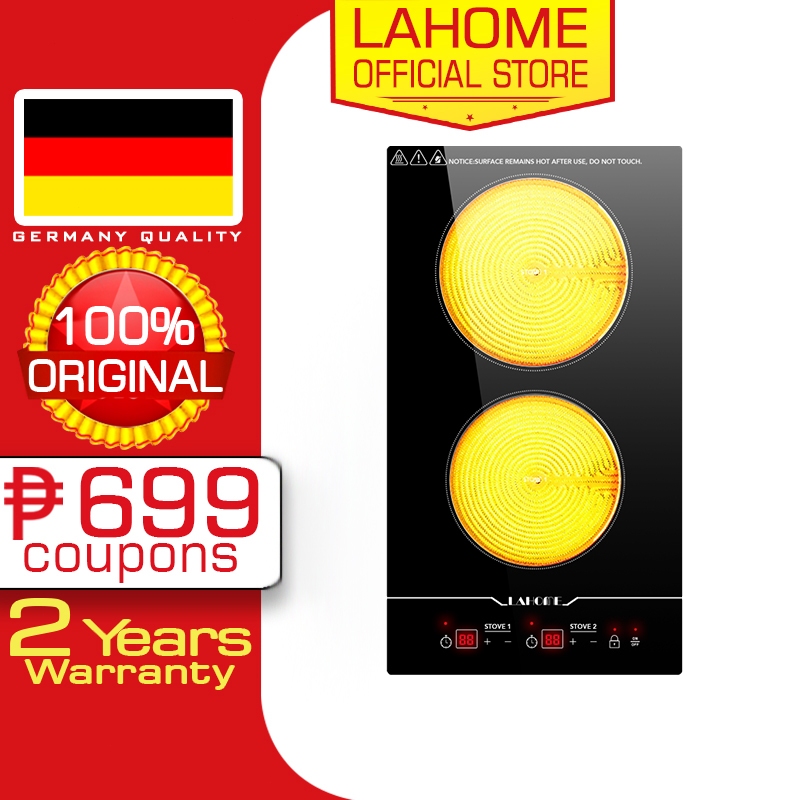 LaHome Infrared Stove 2 Burner Stove Top Electric Cooktop Buitin