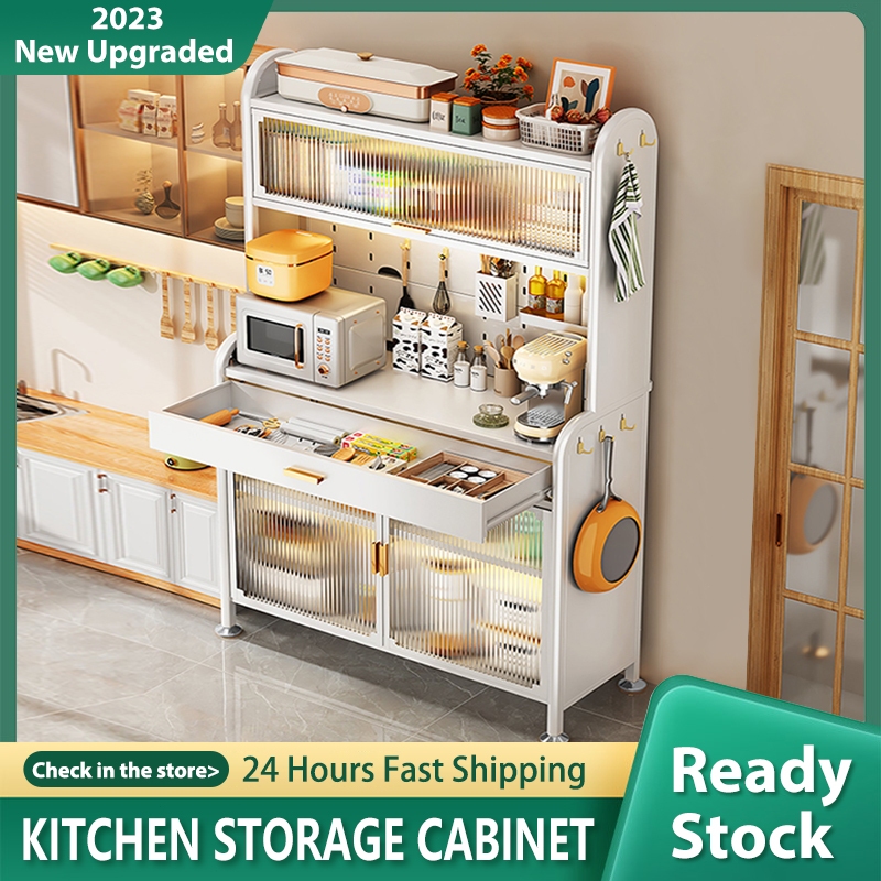 Aesthetic Kitchen storage cabinet pantry food grocery organizer dish ...