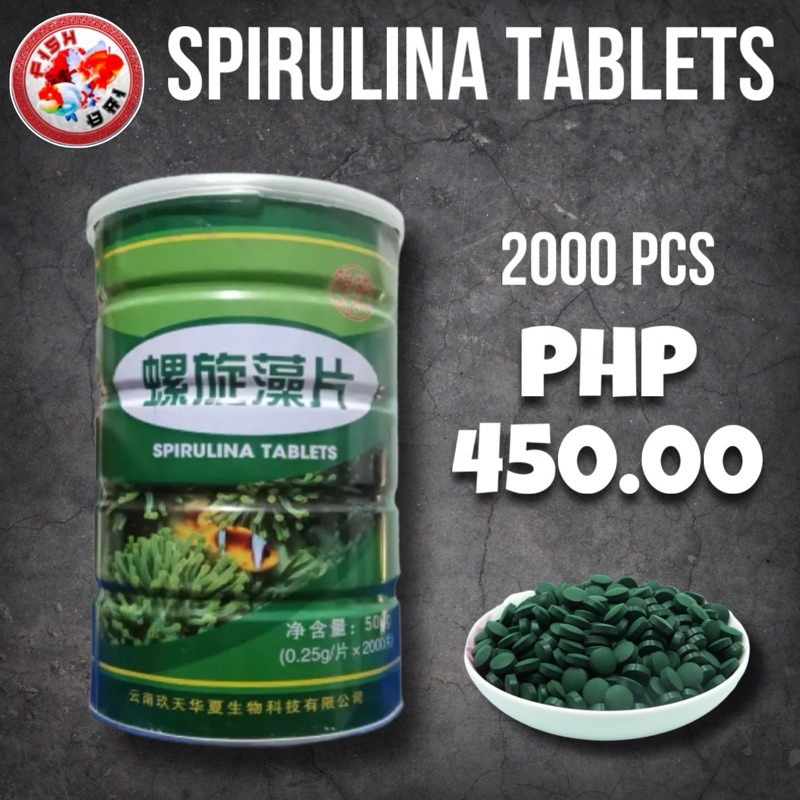 Spirulina Tablets for Fish 2000pcs Fish Bai Hulx Saki Hikari
