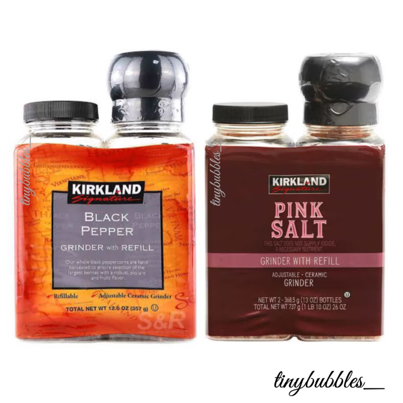 Kirkland Signature Himalayan Pink Salt 26 OZ OR Black Pepper 12.6 OZ