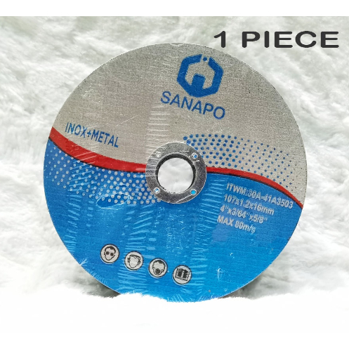 1PC HEAVY DUTY SANAPO Resin Cutting Disc Black Cut Steel Metal ...