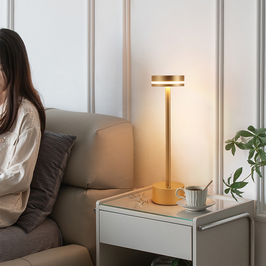 Smart Desk Lamp Golden Bar Lamp Touch Control Mini Table Light Warm ...