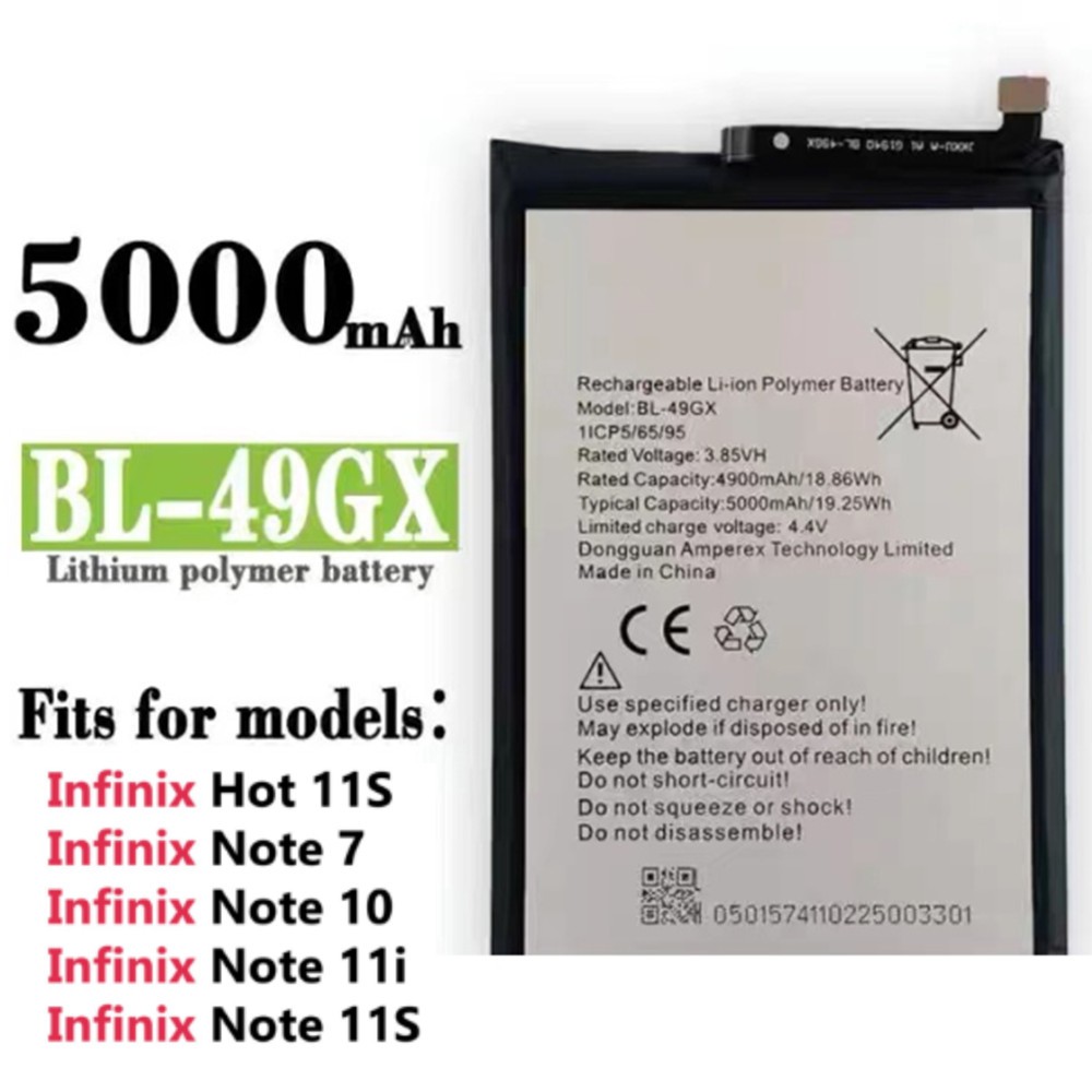 Infinix Note 7 / Hot 11S NFC / Note 10 / Note 11S Battery BL-49GX ...