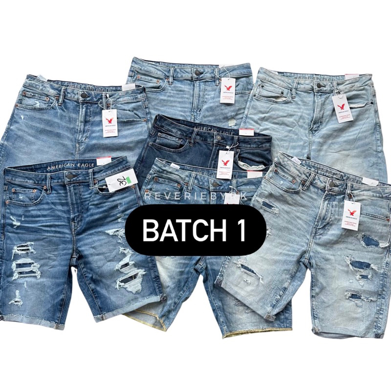 AE MEN'S RIPPED DENIM SHORTS (SIZE 3036) Shopee Philippines