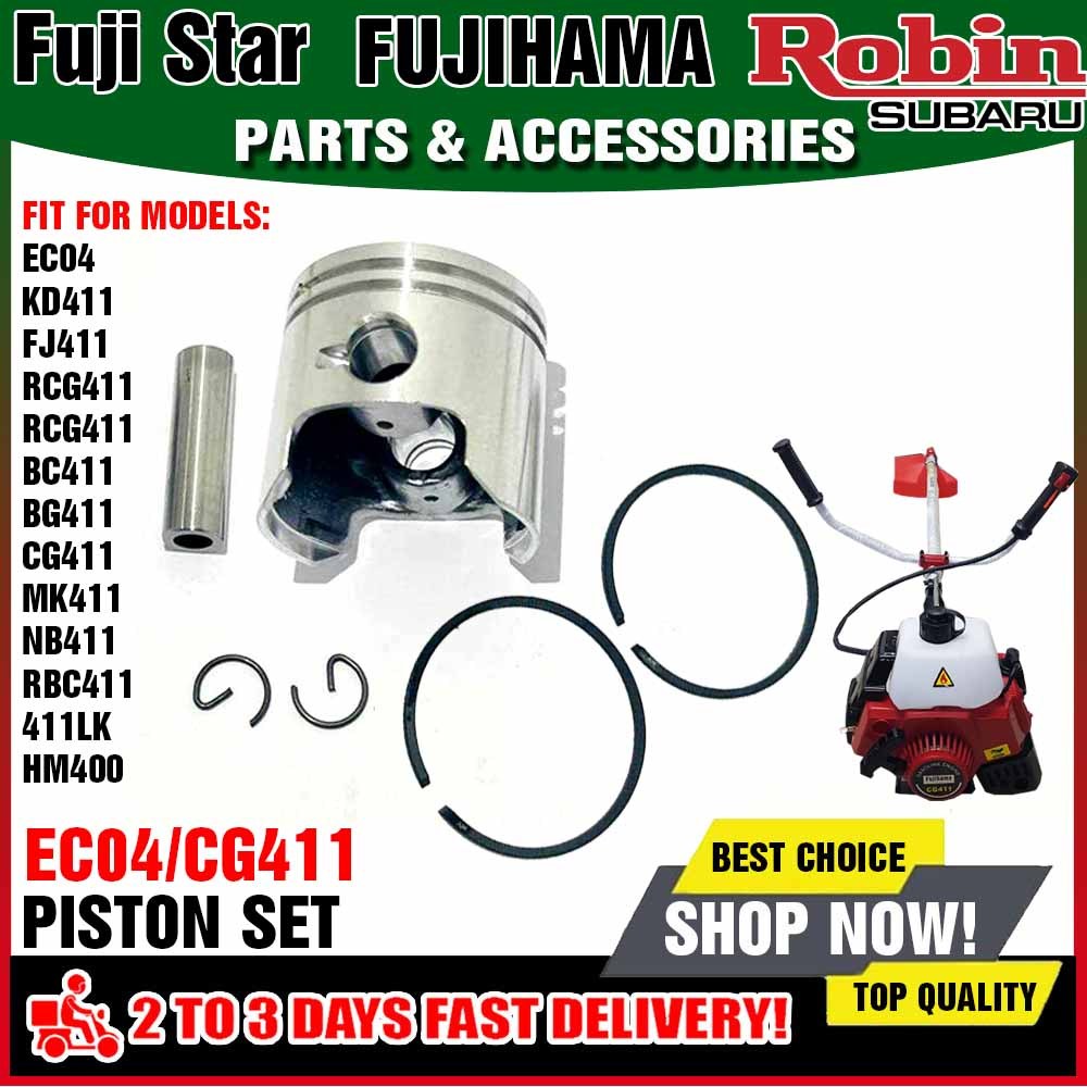 EC04/CG411 Piston Set for Robin EC04, CG411 2 stroke Grass Cutter Brush ...