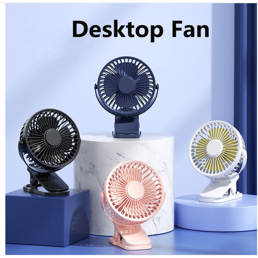 PD USB Rechargeable Clip Fan For Desk Desktop Dormitory Office Baby ...