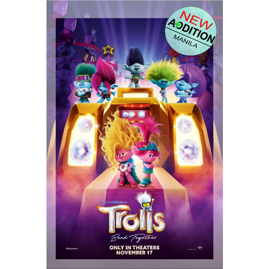 Trolls Band Together LARGE POSTER | Shopee Philippines