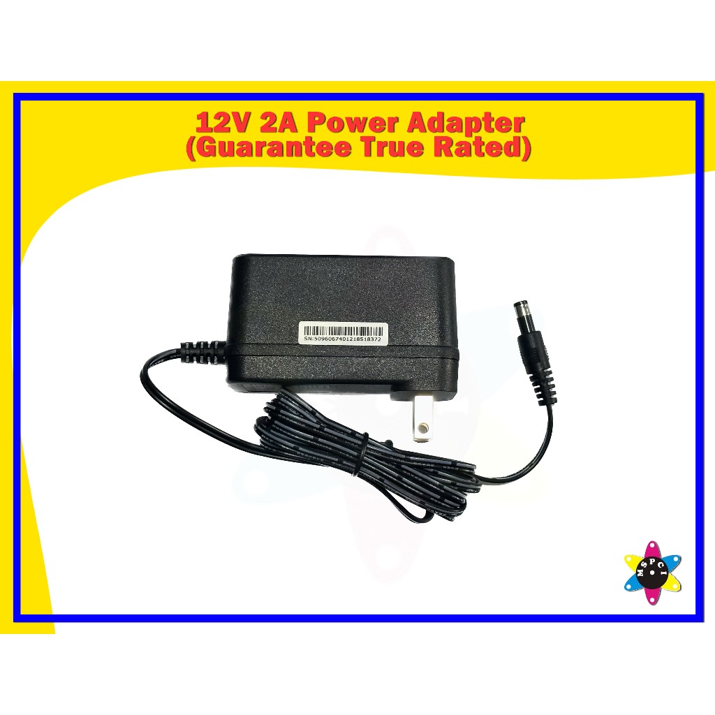 Cctv camera, router and other device Power Adapter 12V 2A Power (True