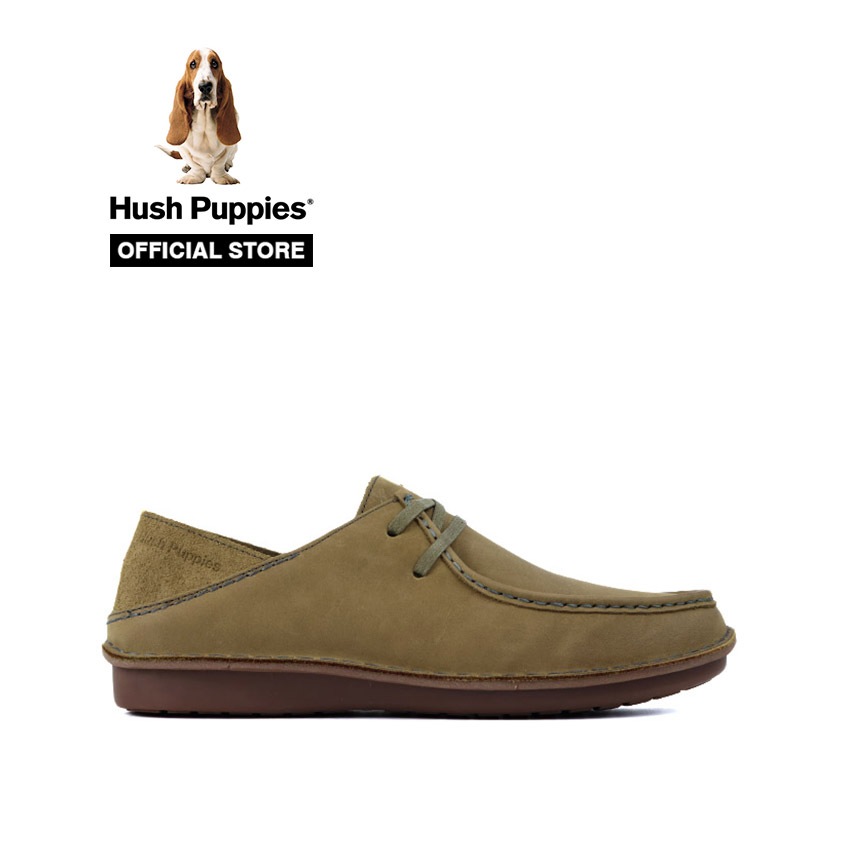 Hush Puppies Mackenzie Wallabee - Scarpe Stringate In Pelle Per Ragazzo, Colore Nero, Suola TPR, Plantare Bounce - copertina