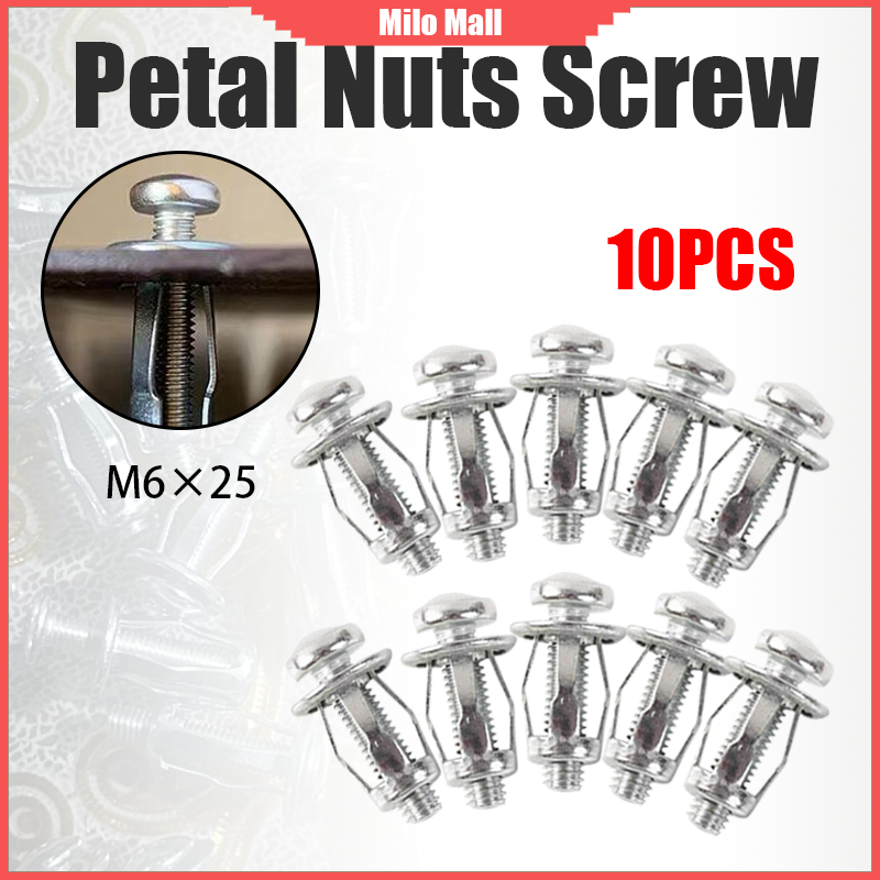 10PCS M6 Metal Petal Nuts Screw Rivet Lock Nuts Shopee Philippines
