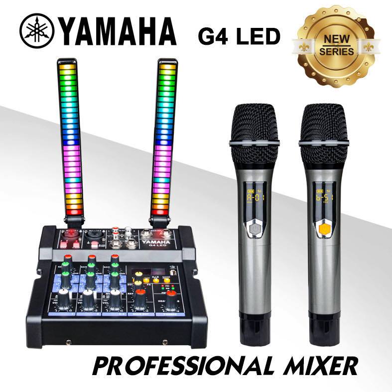 YAMAHA G4 LED Professional MIXER WITH UHF WIRELESS MICROPHONE 4