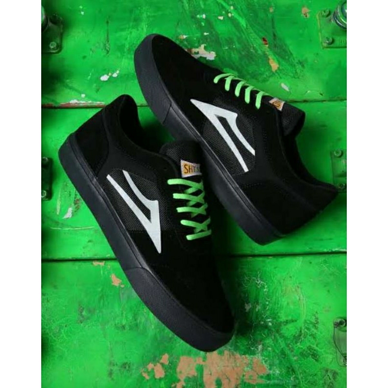 LAKAI SHOES "YEAH RIGHT" STAPLE BLACK UV GREEN SUEDE Shopee Philippines
