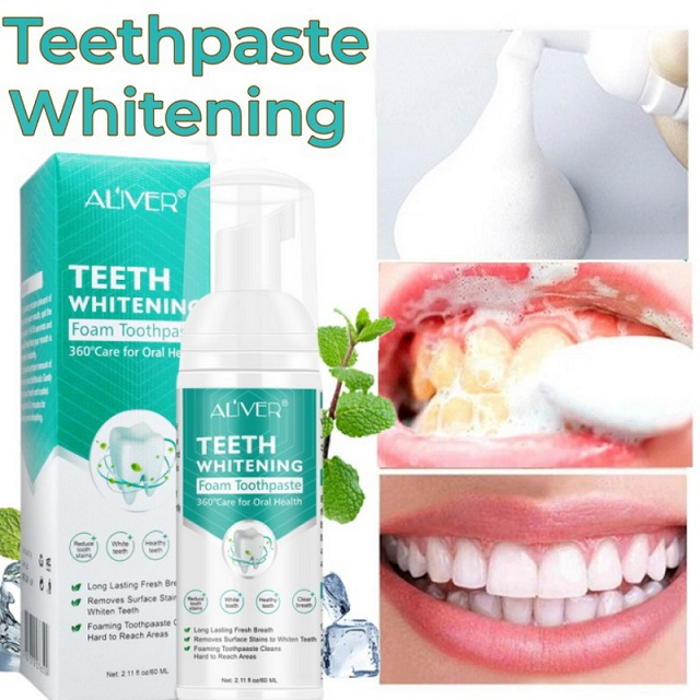 KIMH Teeth Whitening Foam Toothpaste Oral Dental Hygiene Shopee