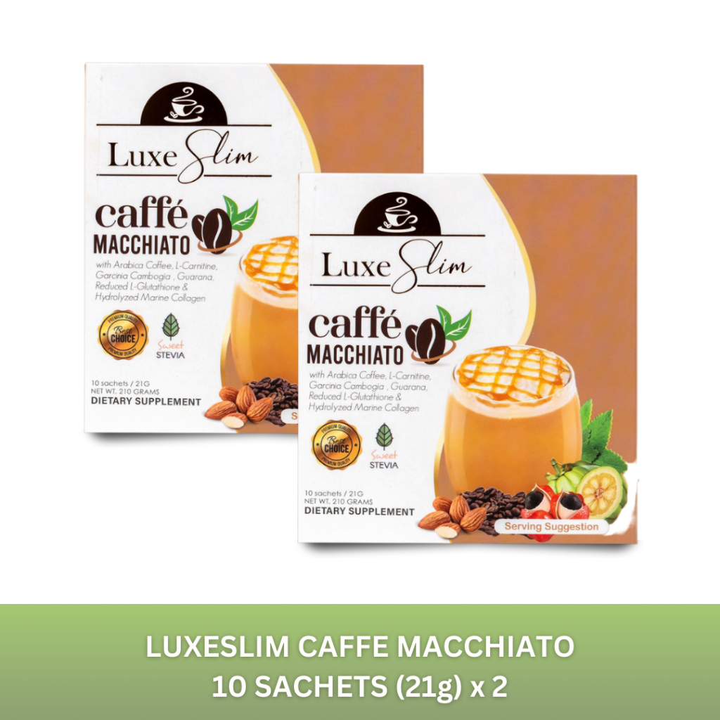 2 BOXES LUXESLIM Coffee Caffe Macchiato LUXE SLIM GLUTATHIONE