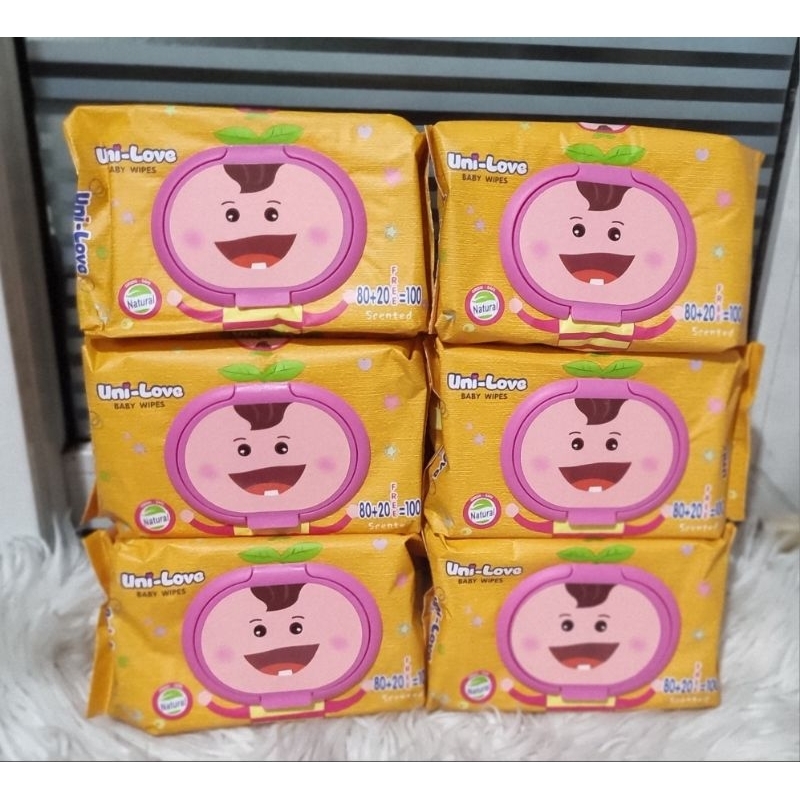 Unilove Powder Scent Baby Wipes 100s Pack of 6 | Shopee Philippines