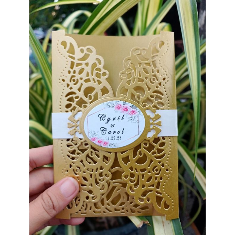 *Pretty Paper*invitation cover ROSE (4*6) trifold | Shopee Philippines