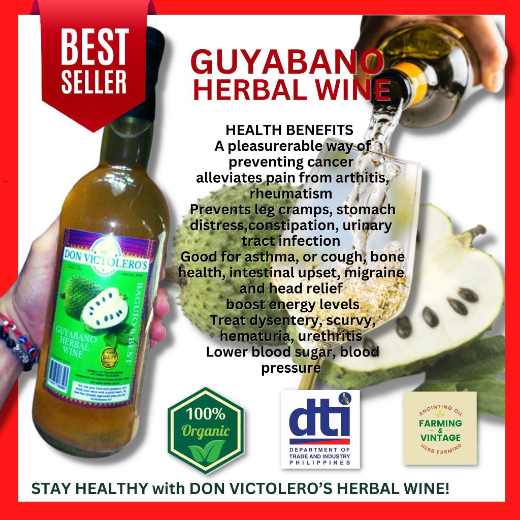 GUYABANO HERBAL WINE DON VICTOLERO'S HERBAL AUTHENTIC HERBAL WINE