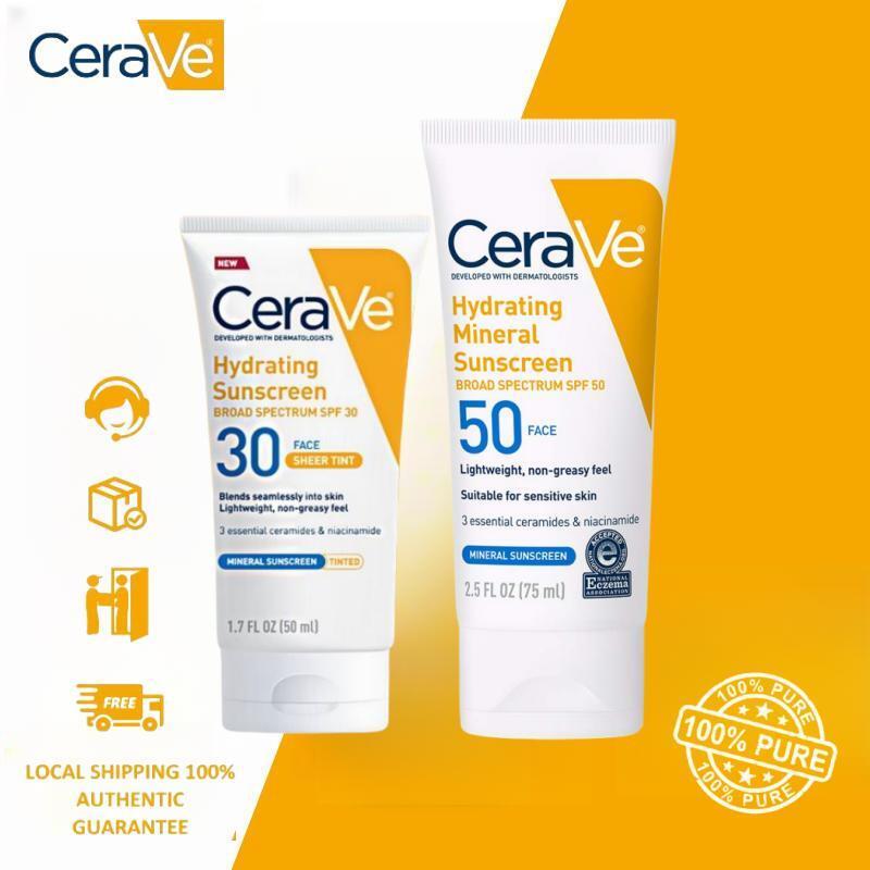 Cerave Hydrating Mineral Sunscreen Spf 30  Spf 50 