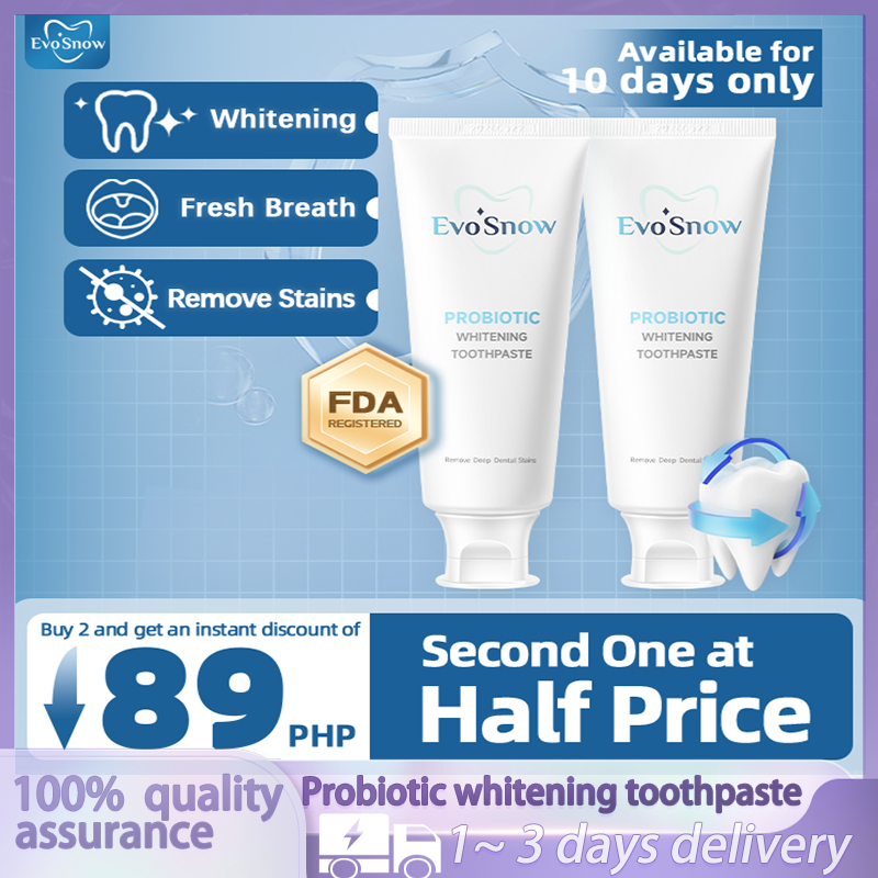 EvoSnow&MeToo Probiotic Whitening Toothpaste Remove Teeth Stains and