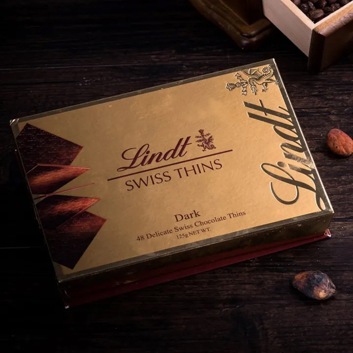 Lindt Swiss Thins Dark Chocolate 125g Shopee Philippines 6292