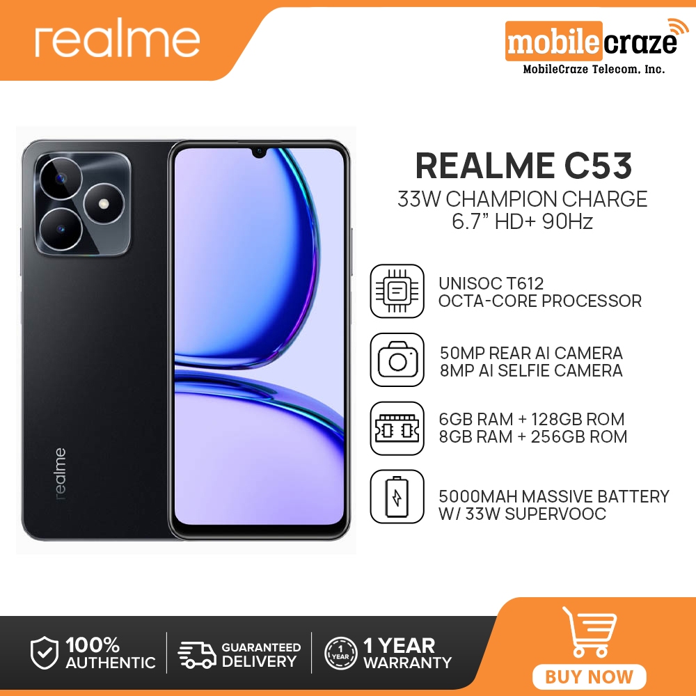 Realme C53 | 6GB+128GB/8GB+256GB | 6.7” HD+ 90Hz Display | Unisoc T612 ...