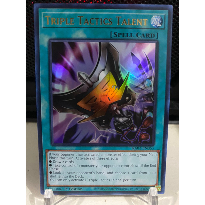 Triple Tactics Talent (Secret Rare) – RA01-EN063 – Secret Rare – 1ère édition