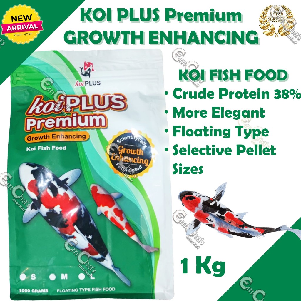 Aquarium Needs 1kg (CHOOSE PELLET) KOI PLUS GROWTH ENHANCING(GREEN
