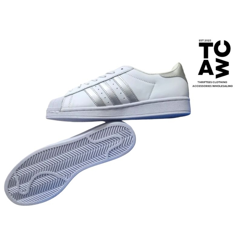 Adidas Originals Superstar White Silver Metallic AQ3091 US 7 EUR 40 ...