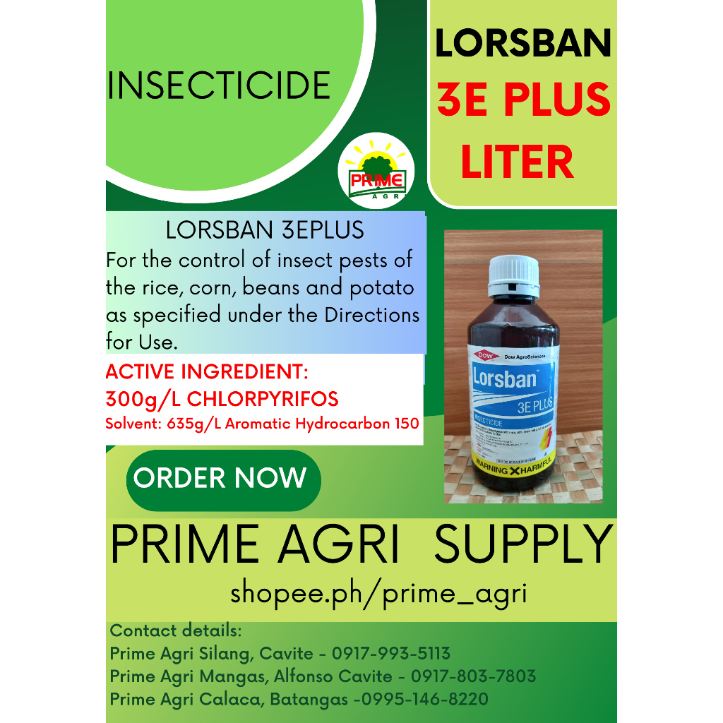 LORSBAN 3E PLUS INSECTICIDE Shopee Philippines