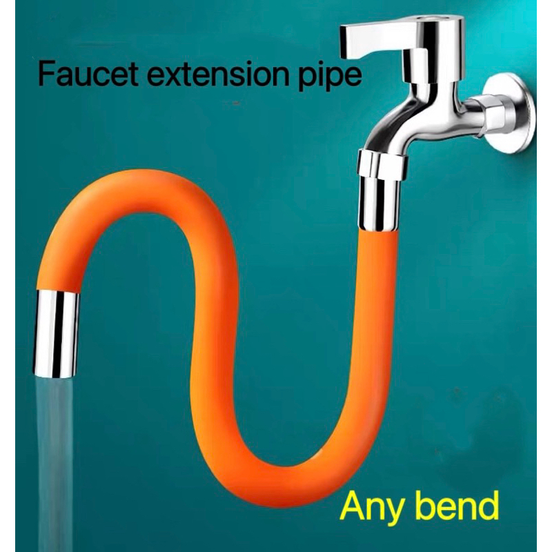 50cm Universal Faucet Extension Silicone Universal Extender Anti-splash ...