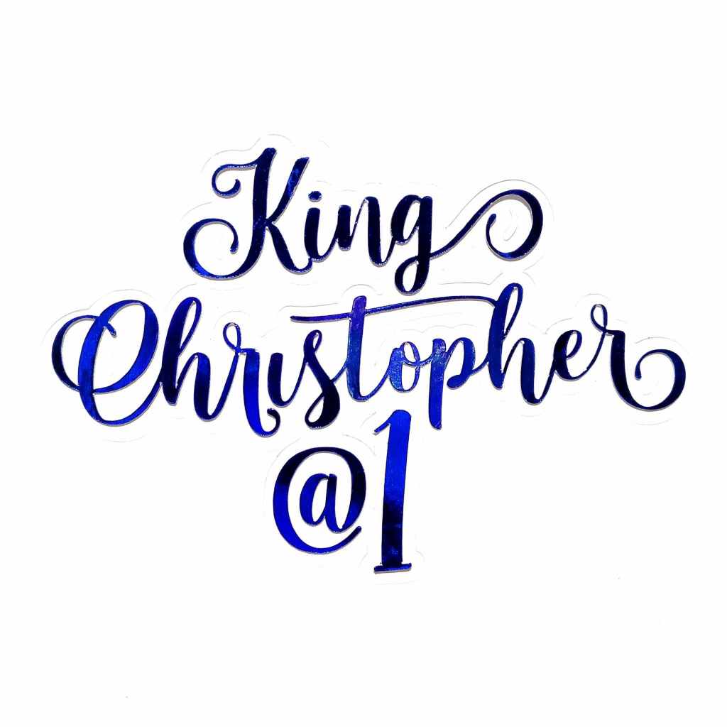Personalized / Customized Cake Topper with Acetate Backing (Mirror or ...