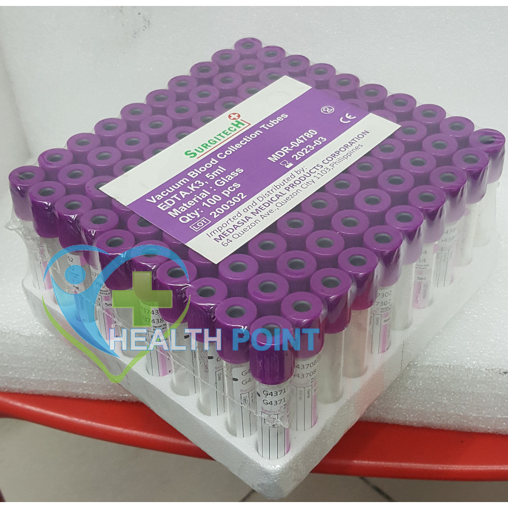 Vacutainer Tube Violet top EDTA K3 5ml. | Shopee Philippines