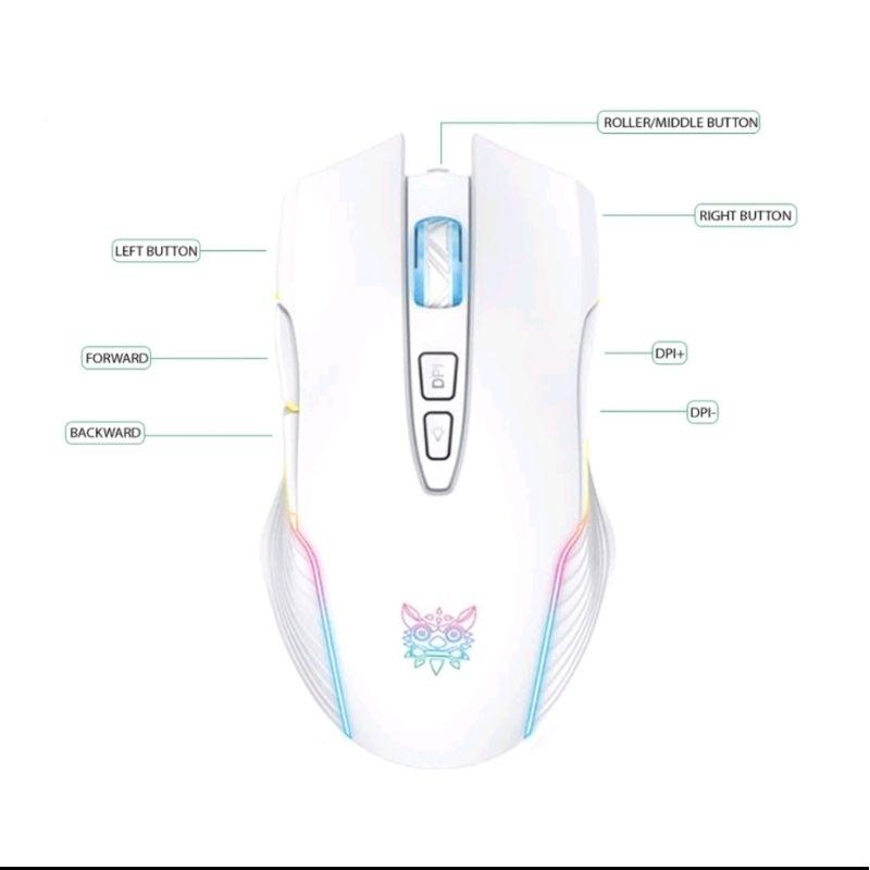 onikuma CW905 Wired RGB Gaming Mouse, USB Optical Computer Mice with