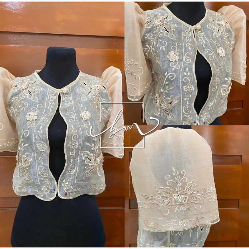 Modern Filipiniana Butterfly Sleeves | Shopee Philippines