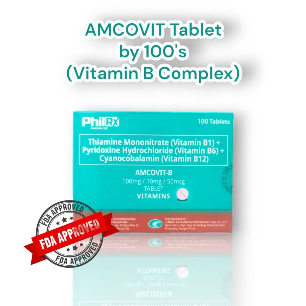 AMCOVIT B Vitamin B-complex 100 Tablets B1+B6+B12 | Shopee Philippines