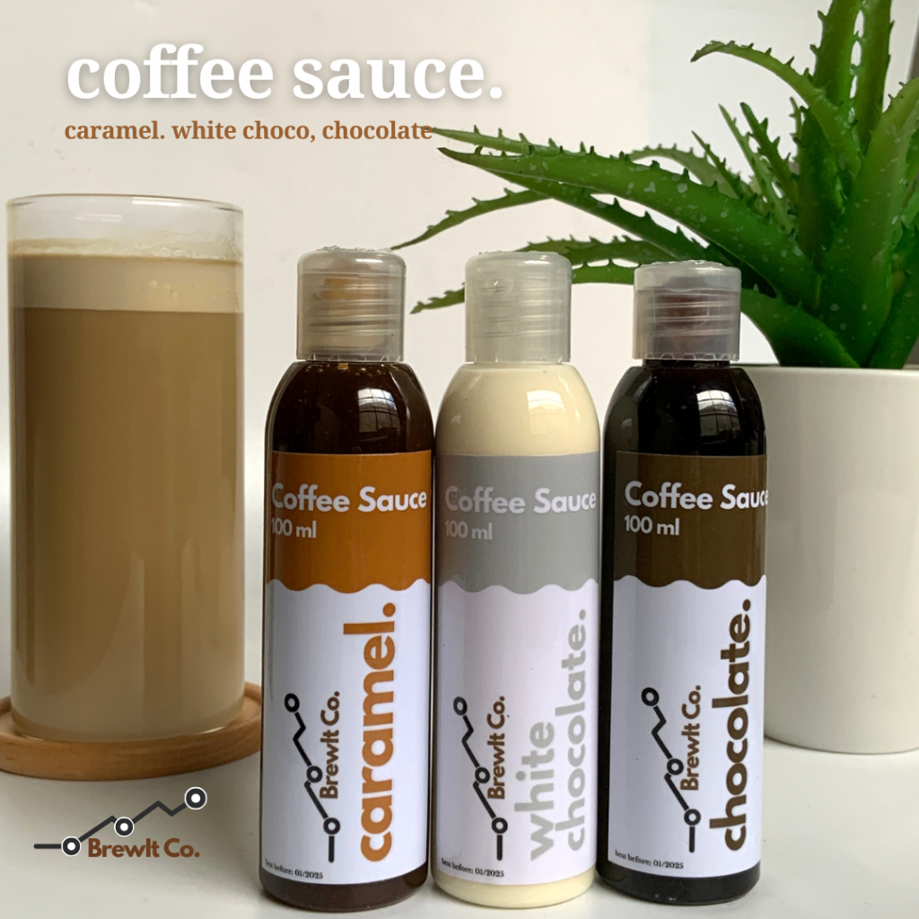 Coffee Sauce 100ml (White Chocolate, Caramel, Chocolate) Shopee