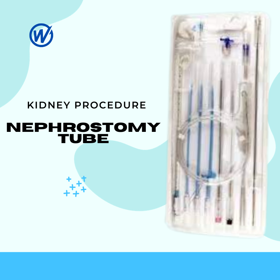 Percutaneous nephrostomy kidney drainage tube catheter set consumables