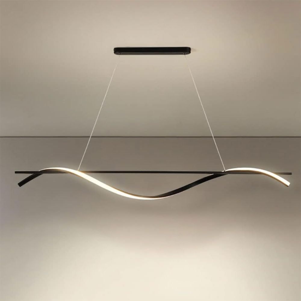Nordic Ceiling Hanging Light Minimalist Linear Pendant Light Led ...