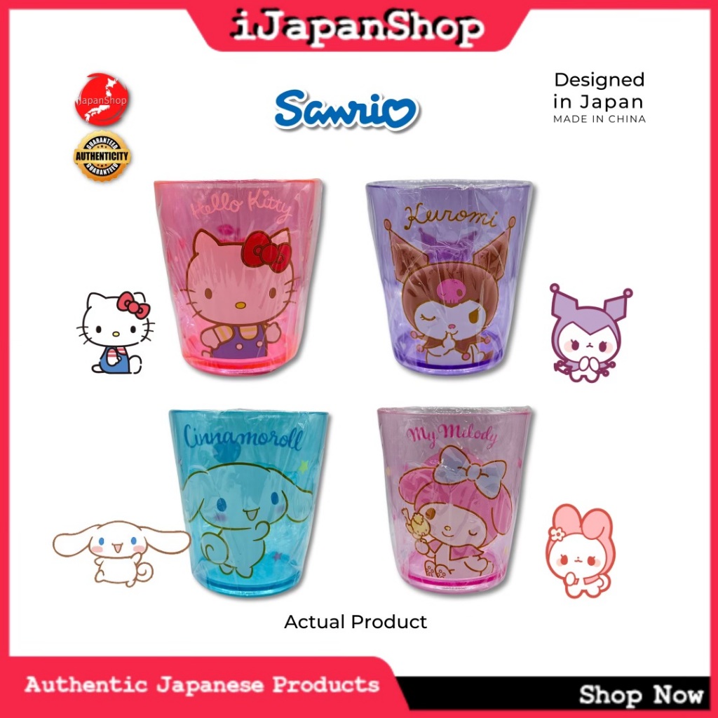 Sanrio Characters Plastic Cups Kuromi Cinnamoroll My Melody Hello Kitty