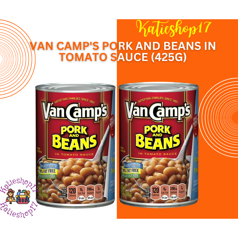 Van Camp's Pork and Beans in Tomato Sauce (425G) Shopee Philippines