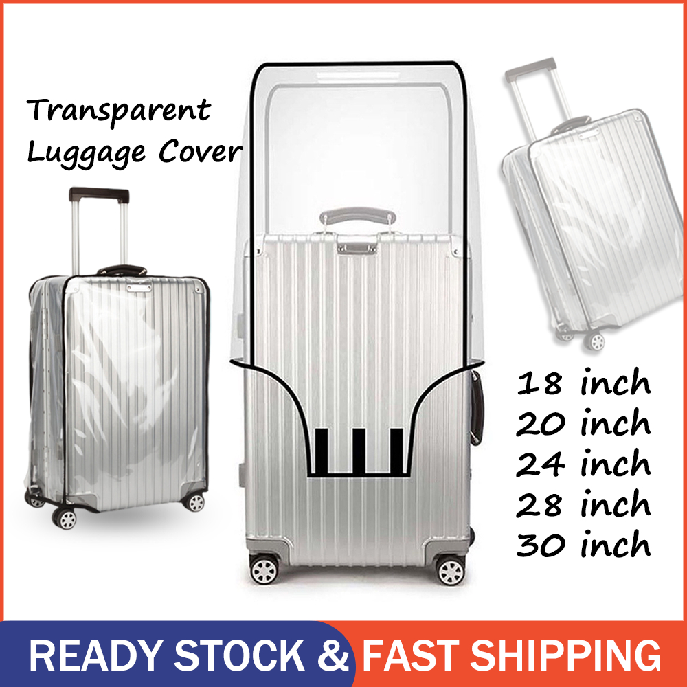 Transparent Luggage Cover DustProof Waterproof PVC Trolley Suitcase ...