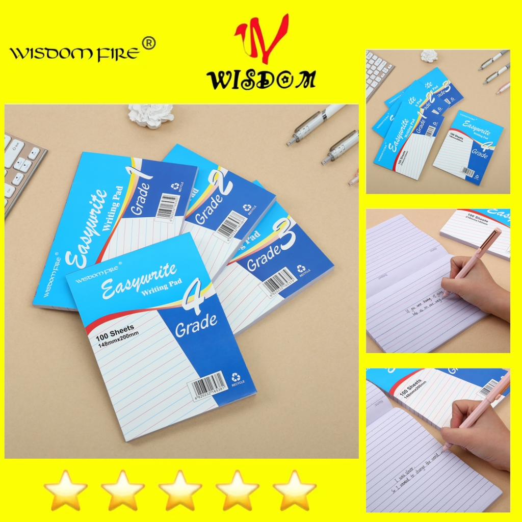WISDOM 1PAD 100sheets WRITING PAD PAPER (Individual OPP bag packaging