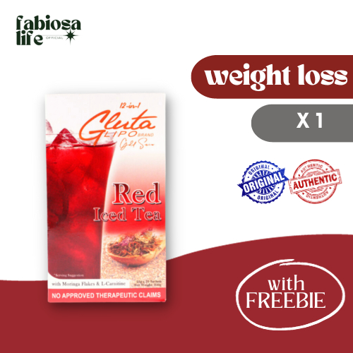 Glutalipo Signature Red Iced Tea 12 In 1 x 10 Sachets (1 BOX) Shopee