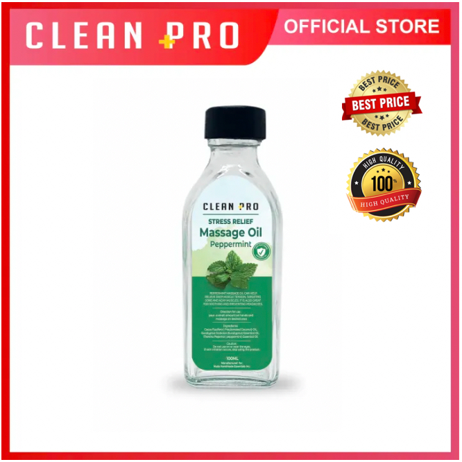 Clean Pro Stress Relief Massage Oil Peppermint Scent 100ML | Shopee ...